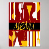 Menu Retro Poster (Voorkant)