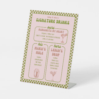 Menu Retrobalk Reclamebord Met Voetstuk