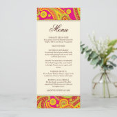 Menu Rich Gold Paisley Pattern-kaart (Staand voorkant)