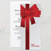 Menu Rode bogen Winter Weddenschap (Voorkant / Achterkant)