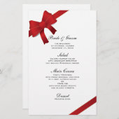 Menu Rode bogen Winter Weddenschap (Voorkant / Achterkant)