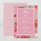 Menu Rode roze roze pony (Voorkant / Achterkant)