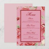 Menu Rode roze roze pony (Voorkant / Achterkant)