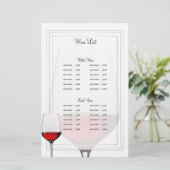 Menu Rode wijn (Staand voorkant)