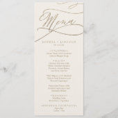 Menu Romantic Gold and Ivory Wedding Dinner (Voorkant)