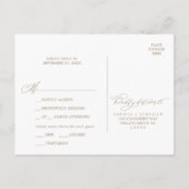 Menu Romantic Gold Calligraphy Choice RSVP (Achterkant)
