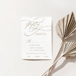 Menu Romantic Gold Calligraphy Keuze RSVP-kaart<br><div class="desc">Deze romantische goudkalligrafiemenuskaart is perfect voor een eenvoudige bruiloft. Het moderne klassieke ontwerp is voorzien van fancy draden en grillen met prachtige elegante handgeschreven faux champagne Gold folie-typografie. Deze trouwreactiekaart vraagt gasten gemakkelijk welk eten ze willen bij je receptie. Opmerking: dit ontwerp is niet voorzien van echte gouden folie. Het...</div>