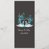 Menu Romantic Swans Wedding (Achterkant)