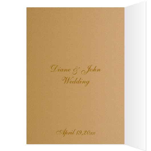 Menu Romantic Vintage Wedding (Binnen (Links))