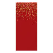 Menu Rood- en Glam Gold-Confetti bruiloft (Achterkant)