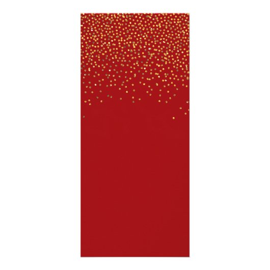 Menu Rood- en Glam Gold-Confetti bruiloft (Achterkant)