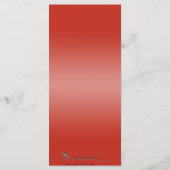 Menu Rood en wit Snowflake Weddenschap (Achterkant)