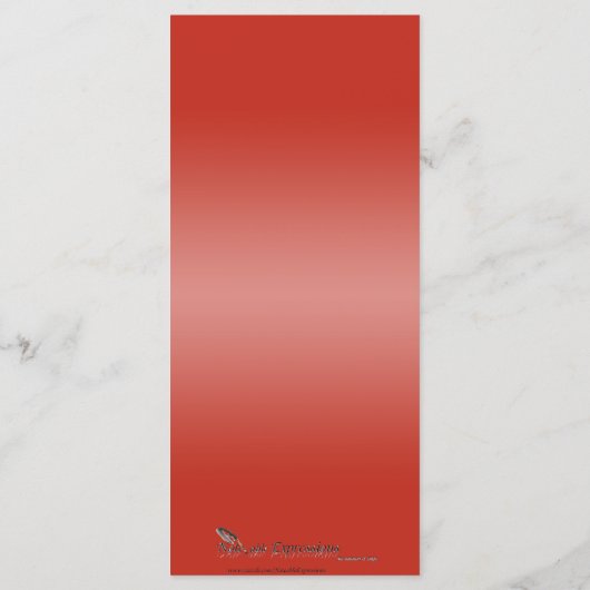 Menu Rood en wit Snowflake Weddenschap (Achterkant)