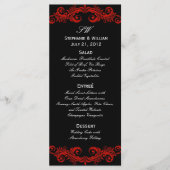 Menu Rood- en zwarte bruiloft (Voorkant)