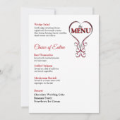 Menu Rood- en zwarte uitnodiging (Voorkant)