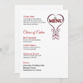 Menu Rood- en zwarte uitnodiging (Voorkant / Achterkant)