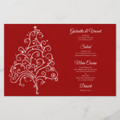 Menu Rood kerstboom Winter Weddenschap (Voorkant)