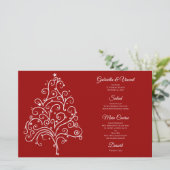 Menu Rood kerstboom Winter Weddenschap (Staand voorkant)