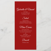 Menu Rood kerstboom Winter Weddenschap (Achterkant)