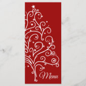 Menu Rood kerstboom Winter Weddenschap (Voorkant)