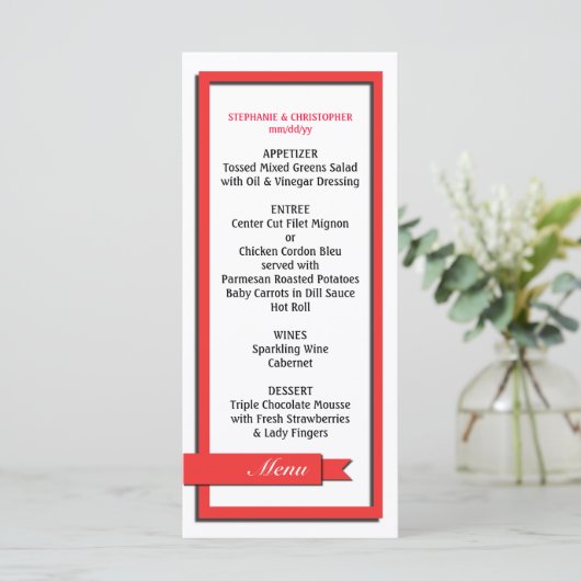 Menu Roodlintverbinding / Programma (Staand voorkant)