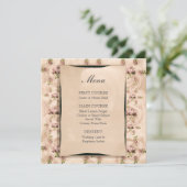 Menu  Roos bruiloft (Staand voorkant)