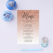 Menu roos Gold Glitter Party (Enkel)