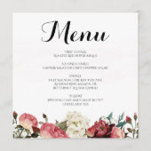 Menu roos Wedding (Voorkant)