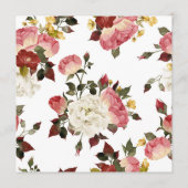 Menu roos Wedding (Achterkant)