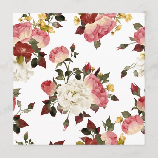 Menu roos Wedding (Achterkant)