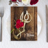 Menu Roosters en paardenbit country Wedding