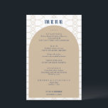 Menu Royal Blue Classic Retro Wedding<br><div class="desc">Deze aanpasbare menukaart is ontworpen om te coördineren met ons minimalistische Collectie Rustic en biedt de trendy en populaire boog met een klassiek lettertype op een patroonachtergrond. Voor een meer geavanceerde aanpassing van dit ontwerp, bijvoorbeeld het wijzigen van de lay-out, het lettertype of de tekstgrootte, klikt u hierboven op de...</div>