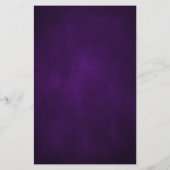 Menu Royal Paars Violet Gold Botanical Weddenschap (Achterkant)