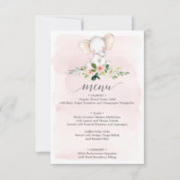 Menu Roze Baby shower