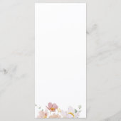 Menu Roze bloeiende bloemen (Achterkant)