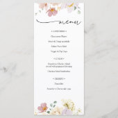 Menu Roze bloeiende bloemen (Voorkant)