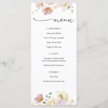 Menu Roze bloeiende bloemen
