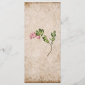 Menu roze bruiloft (Achterkant)