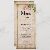 Menu roze bruiloft (Voorkant / Achterkant)