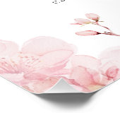 Menu Roze Cherry Blossom Flowers Perfect Poster (Hoek)