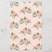 Menu Roze clementine Little Cutie Baby shower (Achterkant)