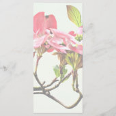 Menu Roze Dogwood Wedding (Achterkant)