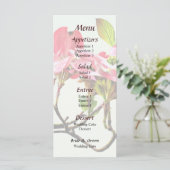 Menu Roze Dogwood Wedding (Staand voorkant)
