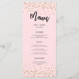 Menu Roze en Gold Glitter
