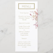 Menu Roze en Gold Modern Minimalist Wedding (Voorkant)
