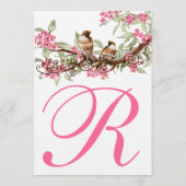 Menu Roze en grijze  Tortelduifjes Weddenschappen (Achterkant)