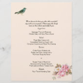 Menu roze en Robin Wedding (Voorkant)