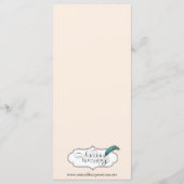 Menu  roze en Robin Wedding (Achterkant)