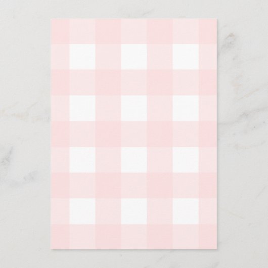 Menu Roze Gingham (Achterkant)