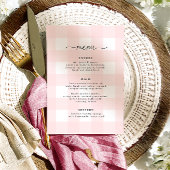 Menu Roze Gingham